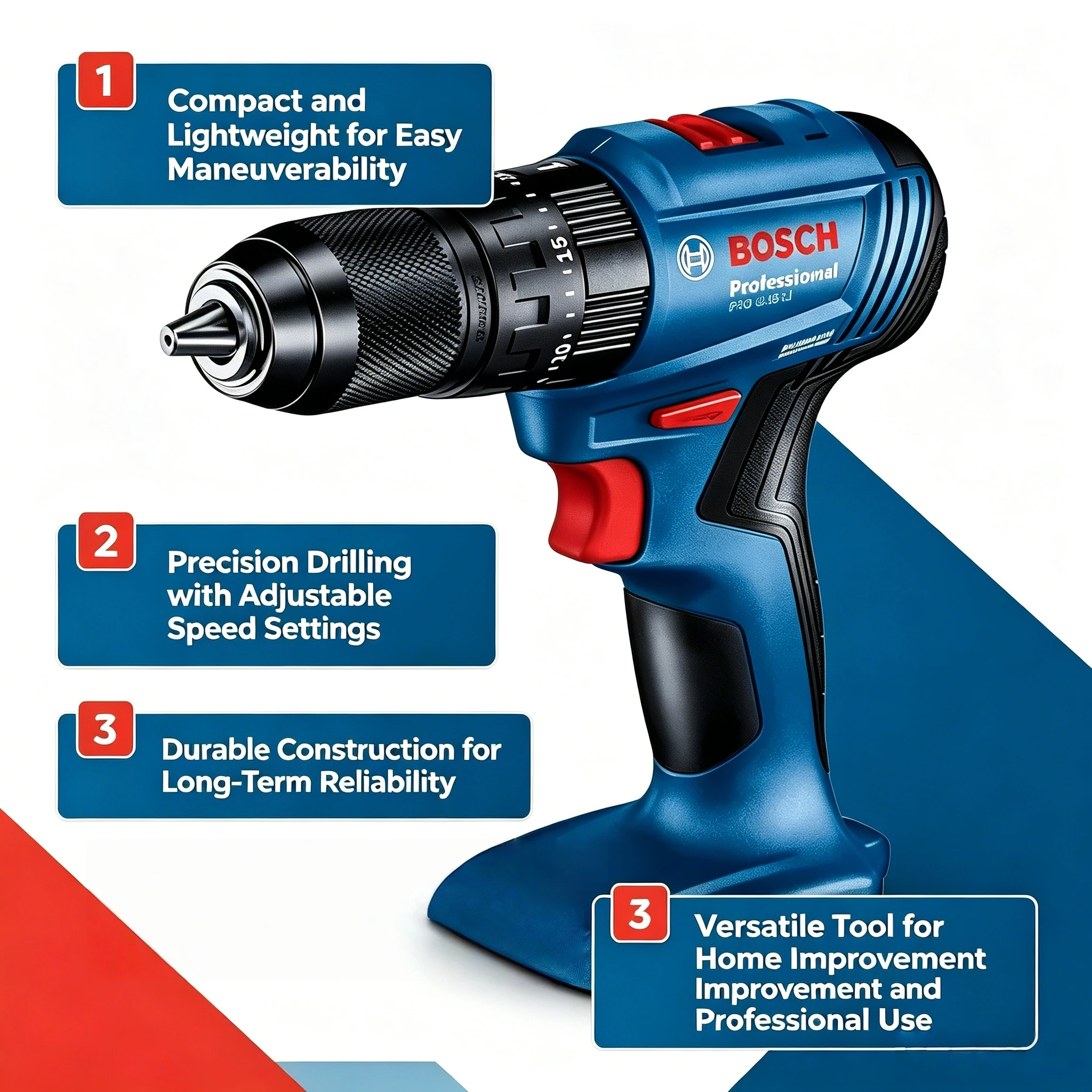 Bosch Drill Gsb 18V - Trapano avvitatore a percussione senza spazzole